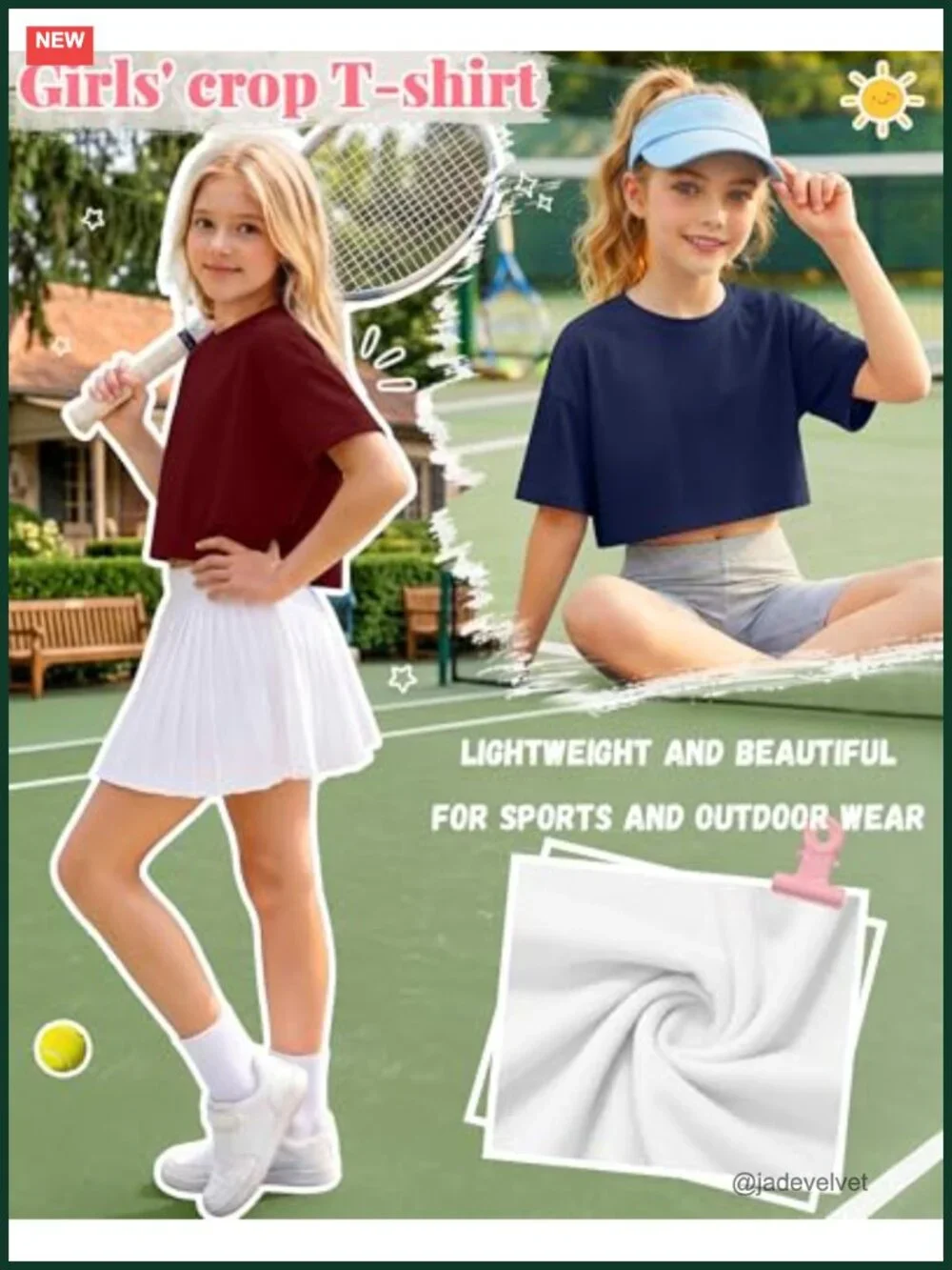 3 Pack Girls Crop Short Sleeve Tees Oversized Crew Neck Summer Cropped Tops